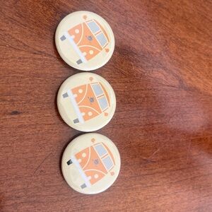 Vintage Style Orange Van Pins
